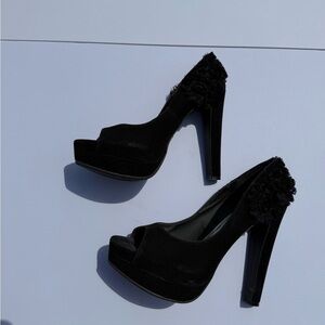 Anne Michelle Black Heels - Size 10/40 - Stylish!